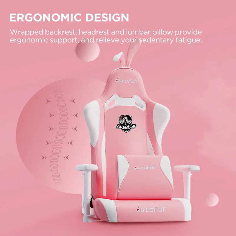 AutoFull C2 Pink Bunny Gaming Chair