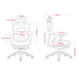 iCraft ErgoCraft Max Ergonomic Gaming Chair With 4D Armrest & Advanced Lumbar support (Grey)