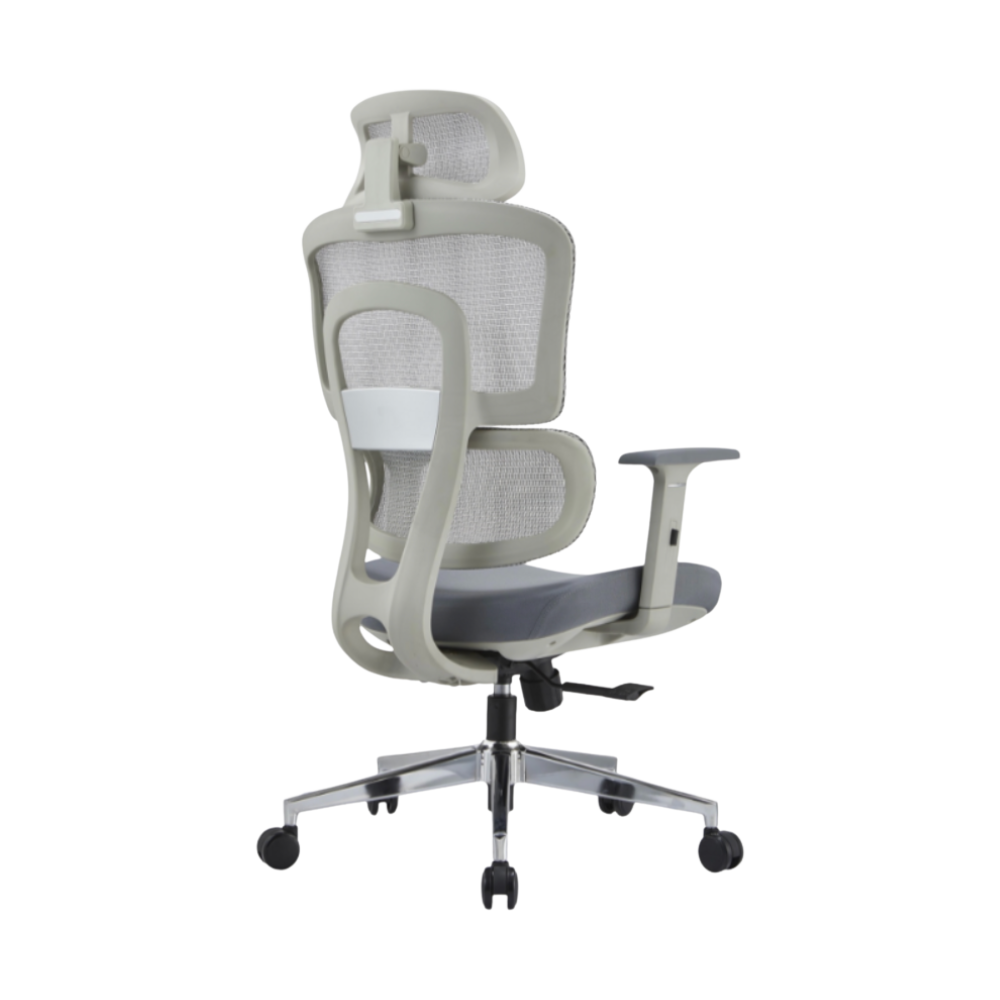 iCraft ErgoCraft Basic Ergonomic Gaming Chair With 2D Headrest & Lumbar support (Grey)
