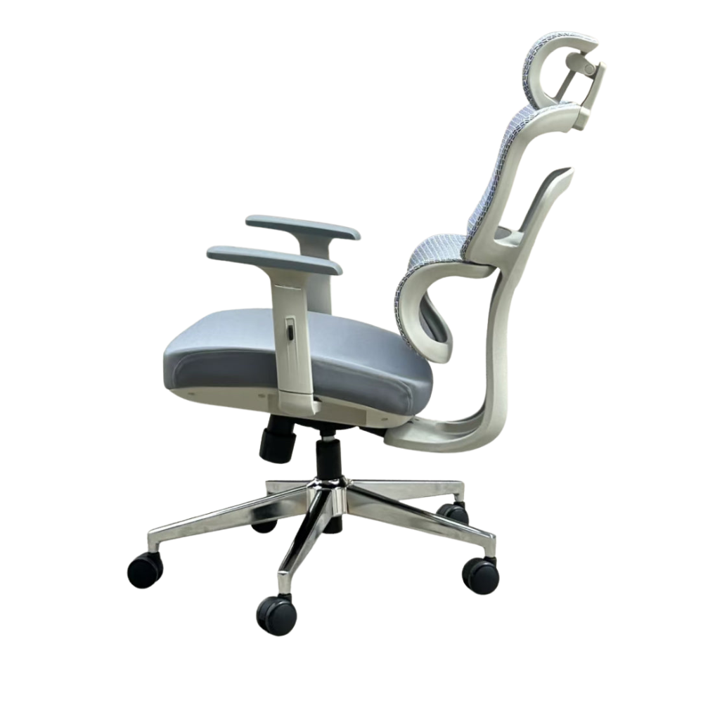 iCraft ErgoCraft Basic Ergonomic Gaming Chair With 2D Headrest & Lumbar support (Grey)